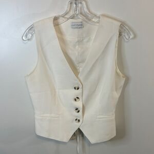 🌷Lucy Paris Ivory Buttoned Vest